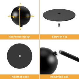 LimCryspp Helmet Stand, Rotating Desktop Hanger Helmet Display Stand, Suitable For Motorcycle Helmets, Hats And Rugby Helmets