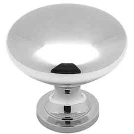 Cosmas® 5305CH Polished Chrome Traditional Round Solid Cabinet Hardware Knob - 1-1/4" Diameter