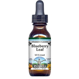Blueberry Leaf Glycerite Liquid Extract (1:5) - Strawberry Flavored (1 oz, ZIN: 522168) - 3 Pack