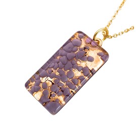 Glass Pendant, Murano Glass Pendant, Murano Glass Jewellery, Venice Italy, Venetian Glass, Handmade Glass Pendant, Gold Leaf Pendant, 3cm x 1.5cm (Lisa)