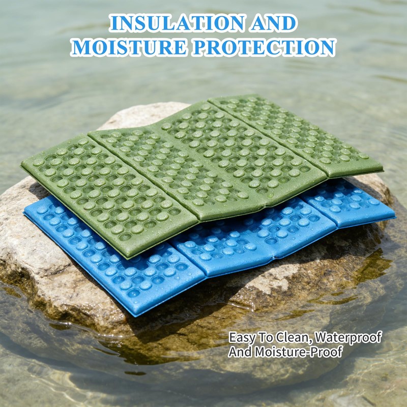 Laurraine 2Pcs Folding Sit Mat, XPE Foam Ultralight Portable Seat