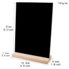 HEALLILY Wooden Tabletop Chalkboard with Stand Mini Chalkboard Signs Desktop