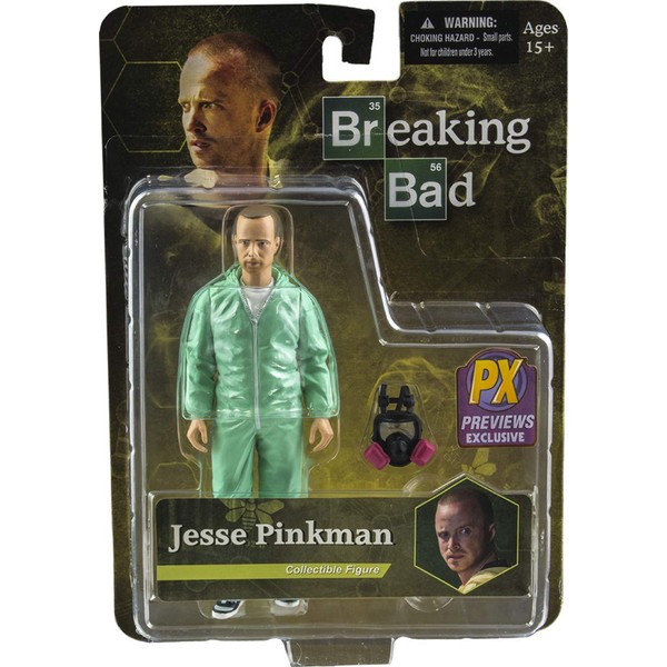 Mezco Toys Breaking Bad: Jesse Pinkman green Hazmat 6" Action Figure