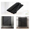 10 PCS Radiator Pipe Covers and Pipe Collars Black 200mm