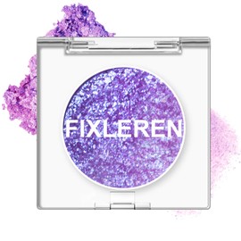 Fixleren Glitter Chameleon Eyeshadow Makeup Palette, Highlighting Eyeshadow, Metallic Changing Long-Lasting Holographic Glitter Multichrome Eyeshadow, Stage/Party Makeup (Purple)