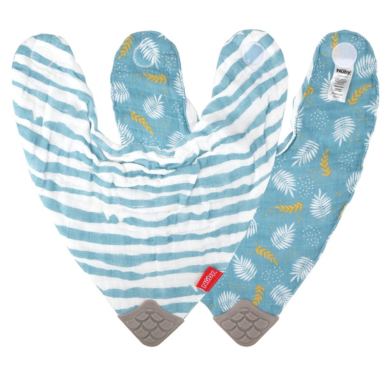 Nuby 100% Natural Cotton Muslin Bib - Bib with Teething