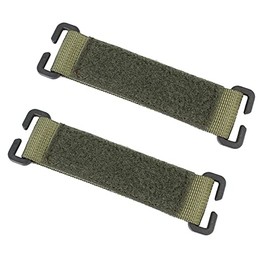 2 Pack Molle Patches Attachment Molle Strips Patches Display Tactical Modular Badge Loop Panel Board Adapter for Military Tactical Backpack Day Assault Pack Molle Bag Pouch (Green)
