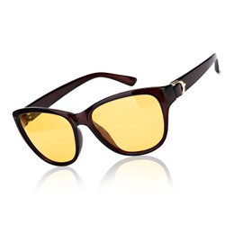 LVIOE Night Driving Glasses for Women Polarized Anti Glare Yellow Lens UV Protection CLN572