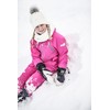 Hestra Boys' Kid's Army Leather Heli Ski Mitt Gloves Pink/Grey/White