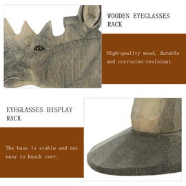 HOMSFOU Pack of 2 Glasses Stands Bust of a Rhino Cute Glasses Holder Glasses Display Glasses Holder Shelf Funny Glasses Holder Glasses Frame Glasses Rack Animal Desk