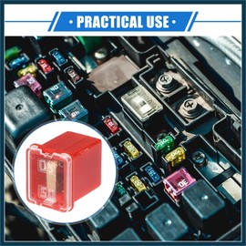 TUCKBOLD 6 Pcs Mini Box Shaped Fuse 50 Amps, Universal for Car Truck Red Automotive Parts