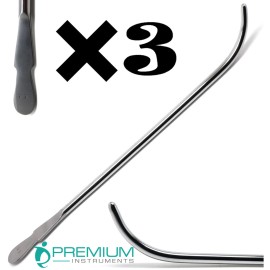 Premium Instruments 3 Pcs Surgical OB/GYN No. 22 FR Van Buren Sounds Urethral Curved Instruments