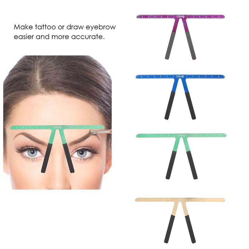 Tattoo Eyebrow Ruler Permanent Makeup Symmetrical Caliper Three-Point Positioning Grooming