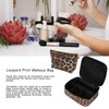 2pcs Leopard Print Makeup Bag Waterproof Multifunction Large Capacity Leopard