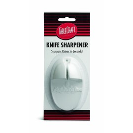 TableCraft E5699 Knife Sharpener, Compact Design, Easy to Use and Clean, FirmGrip Ergonomic Handle, Guided Sharpening Slot