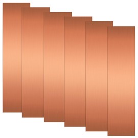 6 Pcs 99.9%+Pure Copper Sheet Metal, Film Attached Chemistry Strip 0.04''x1''x6''(1mmx25mmx150mm) zinc Copper Electrode Sheets for DIY Electroplating Crafting Jewelry Repairs Enameling Electrical