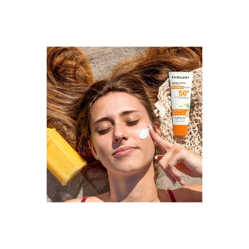 Babaria Crema Facial Solar Spf 50+ Aloe Vera