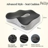 Memory Foam Seat Cushion and Lumbar Support Pillow for Office
