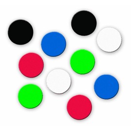 Quartet Round Ceramic Magnets, 1/2 Inch Diameter, 20 Pieces, Assorted Colors, 3413890200