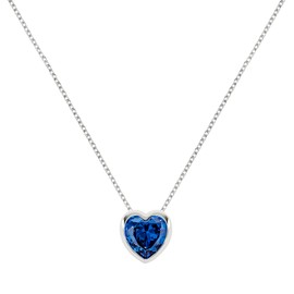 RADLEY Ladies Sterling Silver Blue Heart Stone Necklace RYJ2387