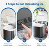 HealSmart Countertop Ice Maker Machine Self-Cleaning with Scoop Basket &