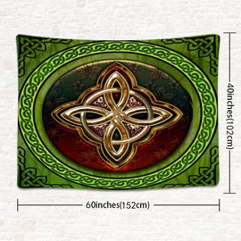 SHRAPHY Celtic Tapestry 60x40 Inches Nordic Vikings Tapestry Irish Round Love Knot Good Luck Tapestry for Living Room Bedroom GTXPUH1631
