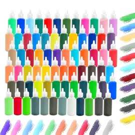 CONEHOY 72 Pcs 1.25 oz Sand Art Bottle Kits with 72 Colors Sand and Bottle, DIY Crafty Glass Vase, for Rangoli Art Painting, Wedding Decoration