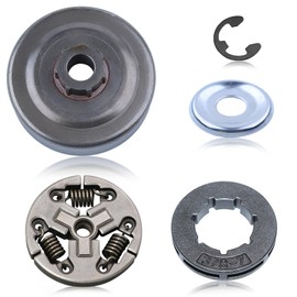 Adefol 3/8"-7T Sprocket Clutch Drum Kit for Echo CS-352 CS-310 305S 340S Chainsaw, CS-310 Clutch Drum Assy Kit with Rim Sprocket Washer E-Clip Replacement Parts # 99944400395