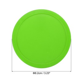 PATIKIL Air Hockey Pucks 3.2 Inch, 4Pcs Air Hockey Heavy Replacement Pucks for Game Tables Equipment Accessories, Light Green