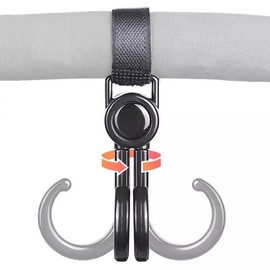 YehVeh 8 Pack Baby Stroller Hooks with Dual Hook Handle Attachment Travel Stroller Clip Hanger for Stroller Wagon Rollator Walker Transport Wheelchair Senior Walkers Lightweight Compact Fold Stroller