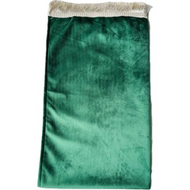 Prayer Mat /rug with Prayer Beads Tasbih mihran style Islamic Namaz Lightweight soft Muslim Carpet Turkish Janamaz Namaz Sajadah, Ideal for Travel/Home/Office/Masjid/Hajj/Umrah (Green)
