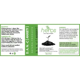 herbs. Love. Hugs. Laughter. DEPRESSION, ANXIETY & NERVOUSNESS, 4 oz | Natural Herbal extract for depression