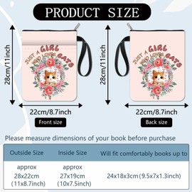 CRASPIRE Cat Wreath Book Sleeve Protector with Zipper Waterproof Canvas Pouch Covers for Books Lovers Paperback Notebook Bible Journal Textbooks Paperbacks Cute Double-Sided Pattern 8.66 x 11 Inch