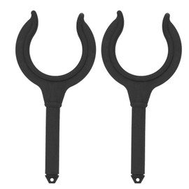 Demeras Boat Rowing Lock Durable Marine Rowing Lock Plastic Fishing Rod Holder Holder Rubber Boat Accessories 2 Pieces (Black)