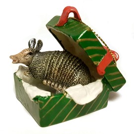 Conversation Concepts Armadillo Gift Box Christmas Ornament - Delightful!