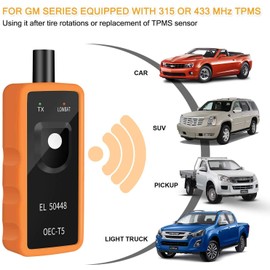 Launch TPMS Relearn Activation Reset Tool for GM Tire Sensor Pressure Monitor System Programming Training Activation Tool Automotive OEC-T5 EL 50448 Vehicle Series 2006-2025