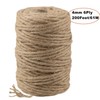 FanLyDao 200Feet 4mm Twine String Jute Rope for Crafts/Gift Packing/Garden