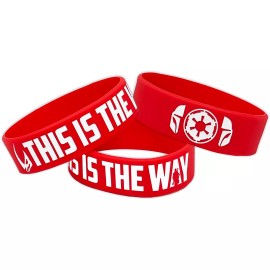 America's Front Line Beskar Red Rubber Silicone Bracelet (8 inch)