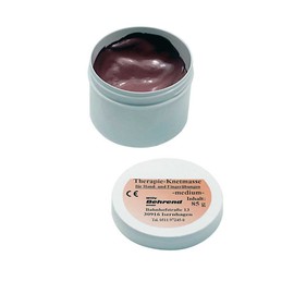 1x BEHREND Hand and Finger Exercise Therapy Putty – Putty 85g Rotbraun, Non Stick, Medium