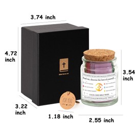 Qunrwe Prayer Cards Scripture Jar,Bible Verse Jar,Religious Gift for Personal Growth,Self Care Gift,Christian Gifts for Women Men,Church Graduation Gift,Bible Verses in a Jar,Hope Holy Bible Jar