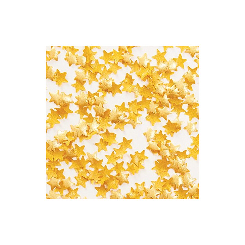 Wilton Edible Gold Glitter Star Sprinkles, Shimmering Sugar Stars for