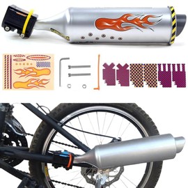 Motorcycle Bicycle Exhaust Sound System, Plastic Pit Bike Exhaust with Sound Effect Motorized, Bike Turbo Turbine Exhaust Pipe, Cycling Noise Maker Sound Effect Accessories