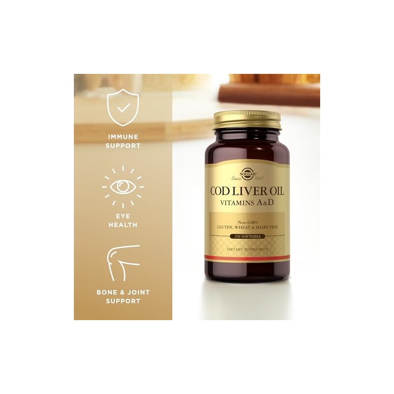 Solgar | Cod Liver Oil, 250 Capsules | Aceite de