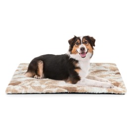Petace Dog Self-heating Pad 75 x 50 cm, Pet Self-warming Bed Mat, Cordless Thermal Bed for Kittens & Small Puppy, Self-heated Dog Blanket Machine Washable, Brown