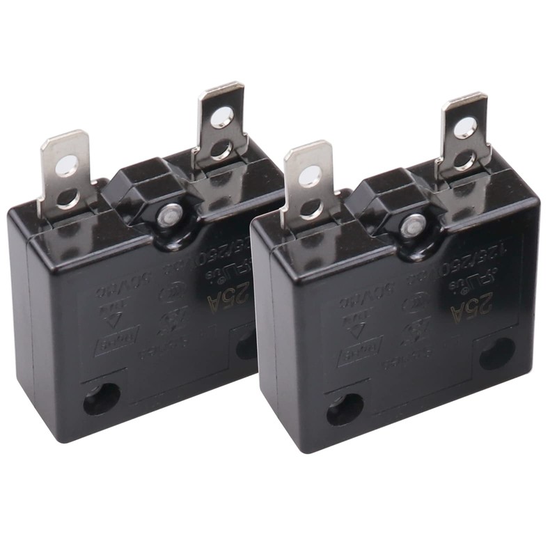 ZOOKOTO 2Pcs 25A Automatic Thermal Circuit Breaker Thermal Overload Protector