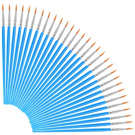 70 Pcs Small Paint Brushes Detail Round Paint Brushes Professional Fine Tip Paint Brush for Miniature Detail Painting Classroom Watercolor Canvas Face Painting