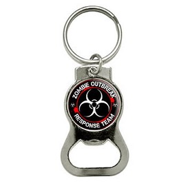 GRAPHICS & MORE Zombie Outbreak Response Team Biohazard - Bloody Red - Bottle Cap Opener Keychain Key Ring