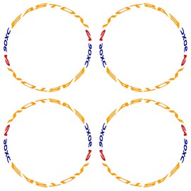 Scakbyer Reflective Stickers for Bike Wheel, 4PCS Safety Night Riding Bicycle Reflector Tape Decal Set - Yellow + Blue + Red