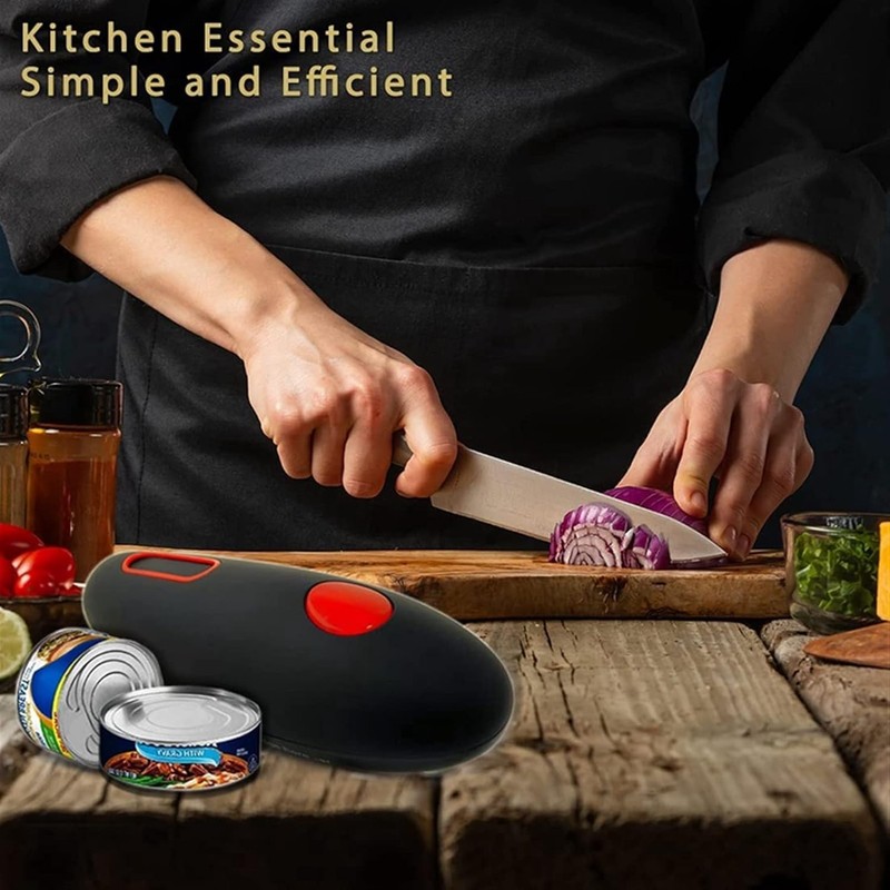 SQUADO Professional Can Opener, Electric Button One-Touch Electric Can Opener,