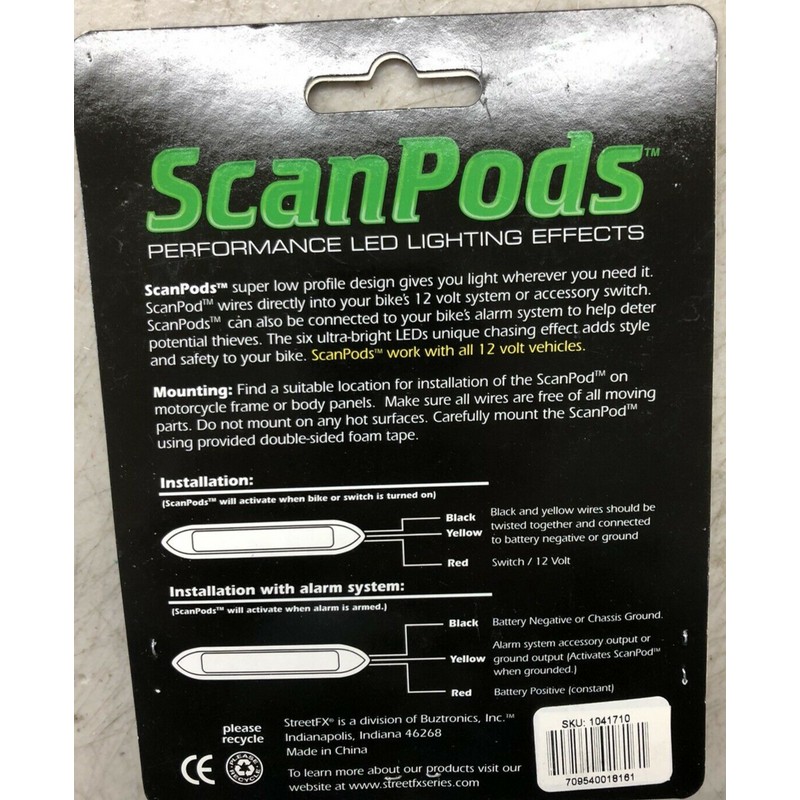 SCANPODS NEW SCANPODS CAR ALARM SECURITY LED SCANNING LIGHT -